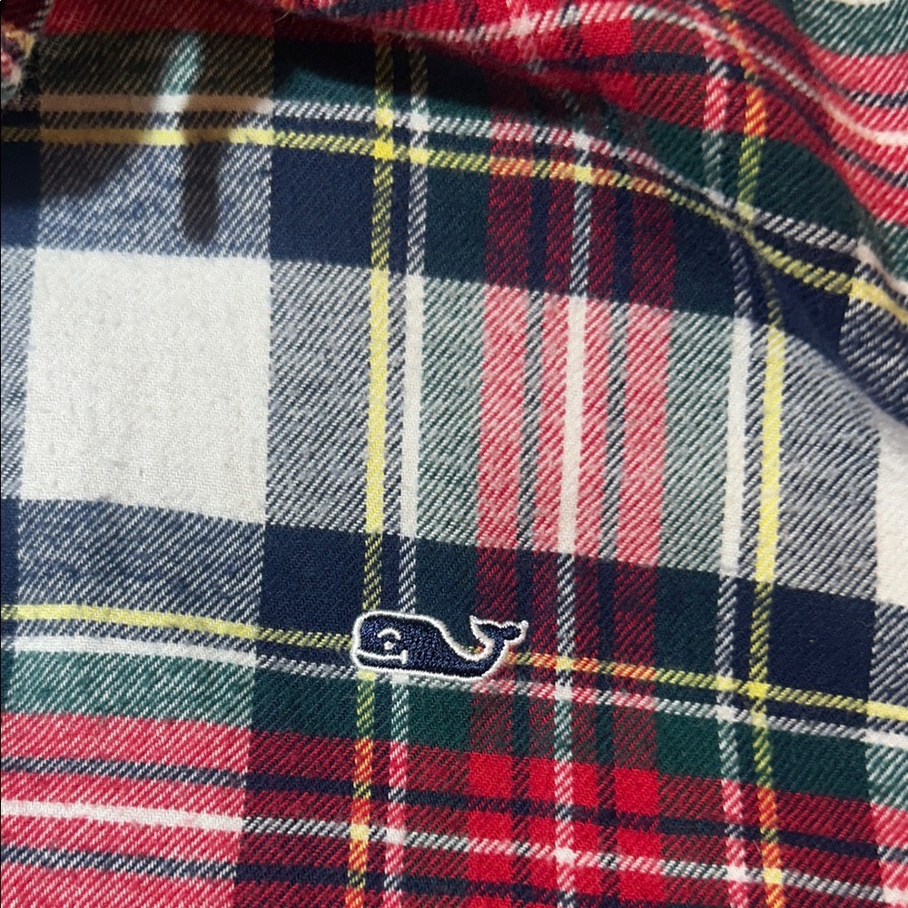 Vineyard Vines Men's Plaid Shirt - Red, Green, Blue - Picture 4 of 4